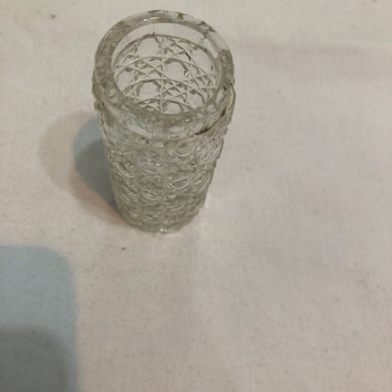 Antique Glass Silver Topped Dressing Table Pot.