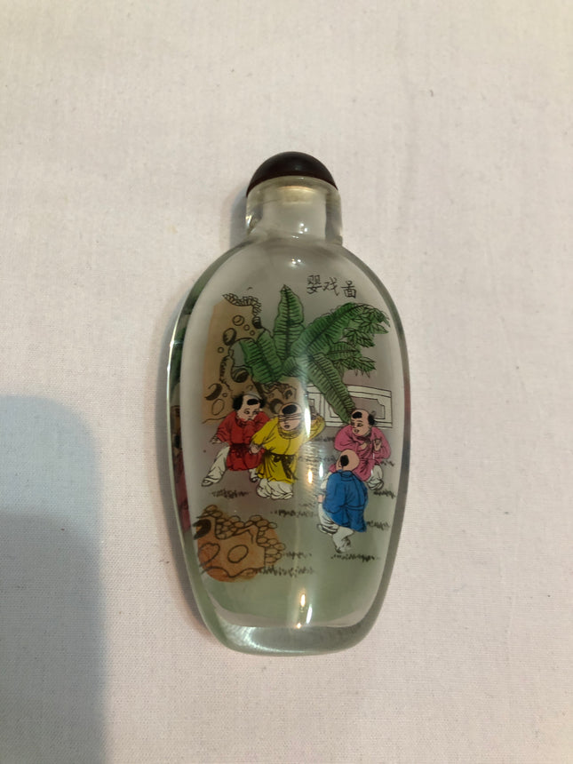 Inside Painted Oriental Snuff/Scent Bottle