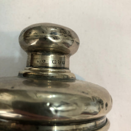 Antique Cut Glass Silver Topped Dressing Table Pot.