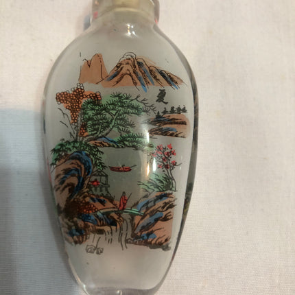 Inside Painted Oriental Snuff/Scent Bottle.