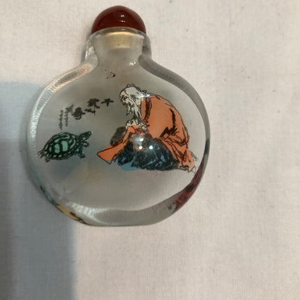 Inside Painted Oriental Snuff/Scent Bottle.