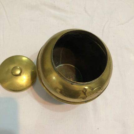 Liptons Souvenir Brass Tea Caddy From 1926 British Empire Exhibition.