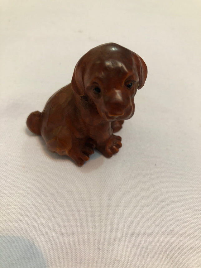 Carved Boxwood Netsuke (Signed).