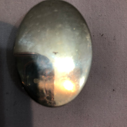 Silver Oval Pill Box.