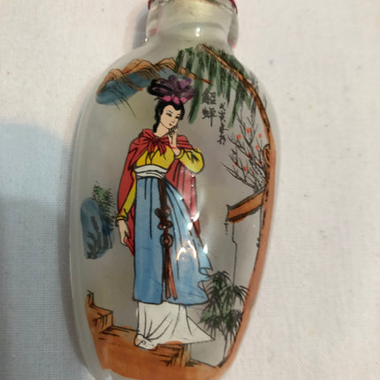 Inside Hand Painted Snuff/Scent Bottle.