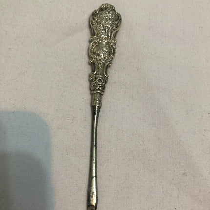 Antique Silver Handled Ladies Cuticle Pusher