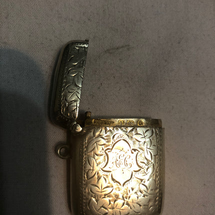 Antique Silver Vesta Case.