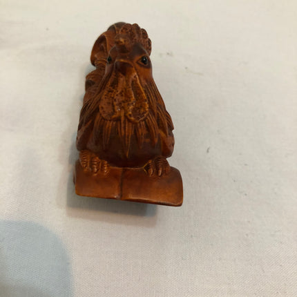 Carved Boxwood Netsuke (Signed).