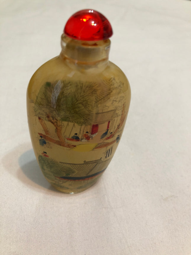 Inside Painted Oriental Snuff/Scent Bottle.