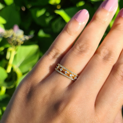 Celeste Stacking Ring Set in Gold
