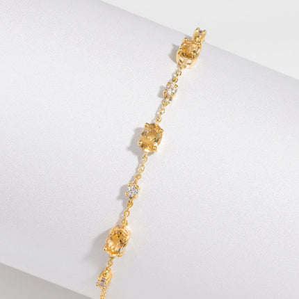 Citrine Bracelet in 18k Gold Vermeil