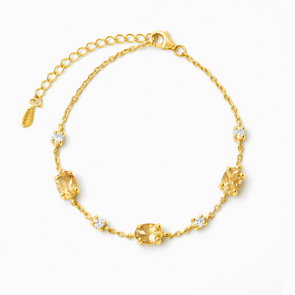 Citrine Bracelet in 18k Gold Vermeil