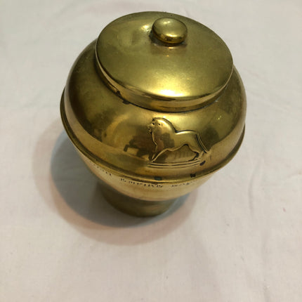 Liptons Souvenir Brass Tea Caddy From 1926 British Empire Exhibition.