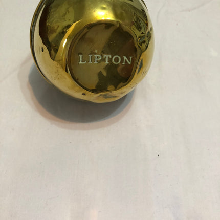 Liptons Souvenir British Empire Exhibition Brass Tea Caddy From 1924.