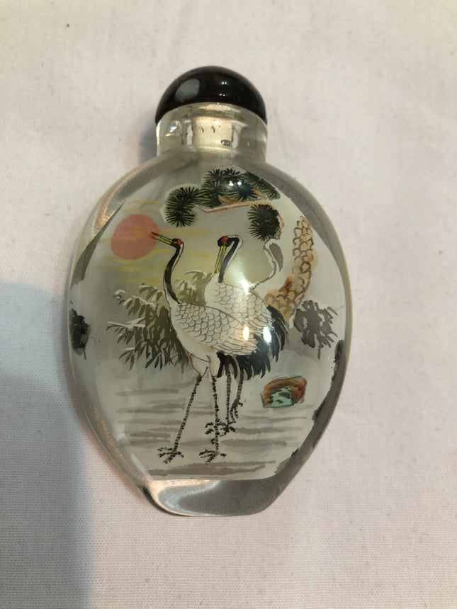 Inside Painted Oriental Snuff/Scent Bottle.