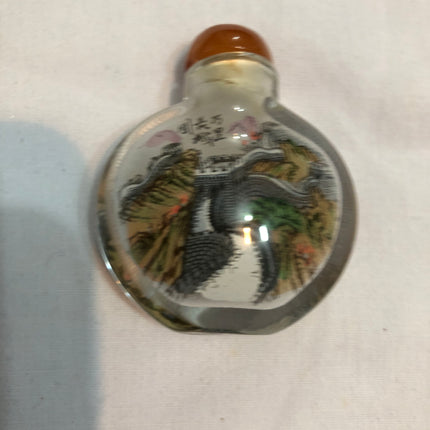 Inside Painted Oriental Snuff/Scent Bottle.