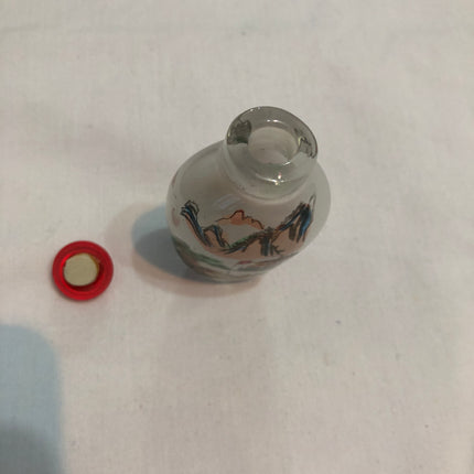 Inside Painted Oriental Snuff/Scent Bottle.