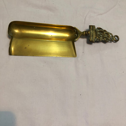 Brass Table Shovel With Mayflower Ship Handle.