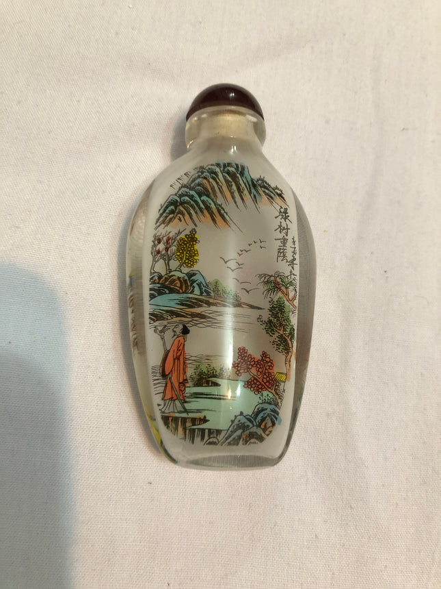 Inside Painted Oriental Snuff/Scent Bottle.