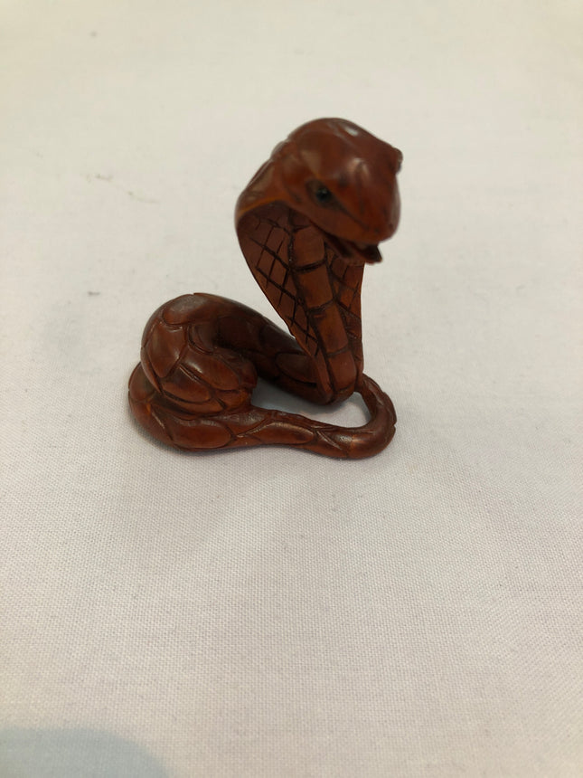 Carved Boxwood Netsuke (Signed).