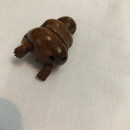 Vintage Carved Erotic Japanese Boxwood Netsuke.