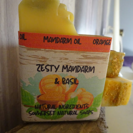 Zesty Mandarin & Basil vegan Soap