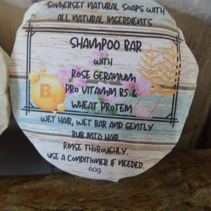 Rose Geranium Solid Shampoo