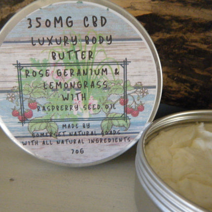 Rose Geranium & Lemongrass Luxury CBD Body Butter
