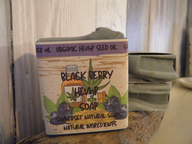 Blackberry Hemp soap 
Vegan | Handmade | Naturally Coloured with Indigo
