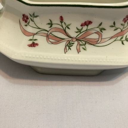 Johnson Bros Eternal Beau Gravy Boat & Stand.