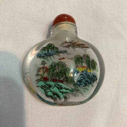 Inside Painted Oriental Snuff/Scent Bottle.