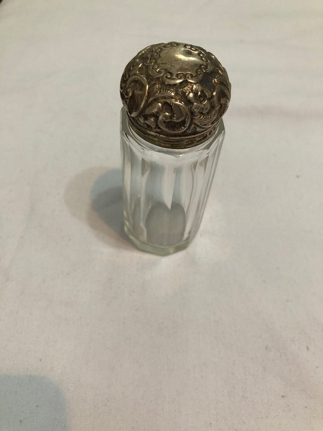 Antique Silver Topped Dressing Table Bottle.