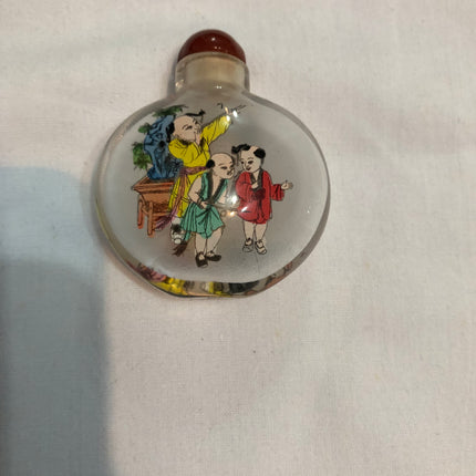 Inside Painted Oriental Snuff/Scent Bottle.