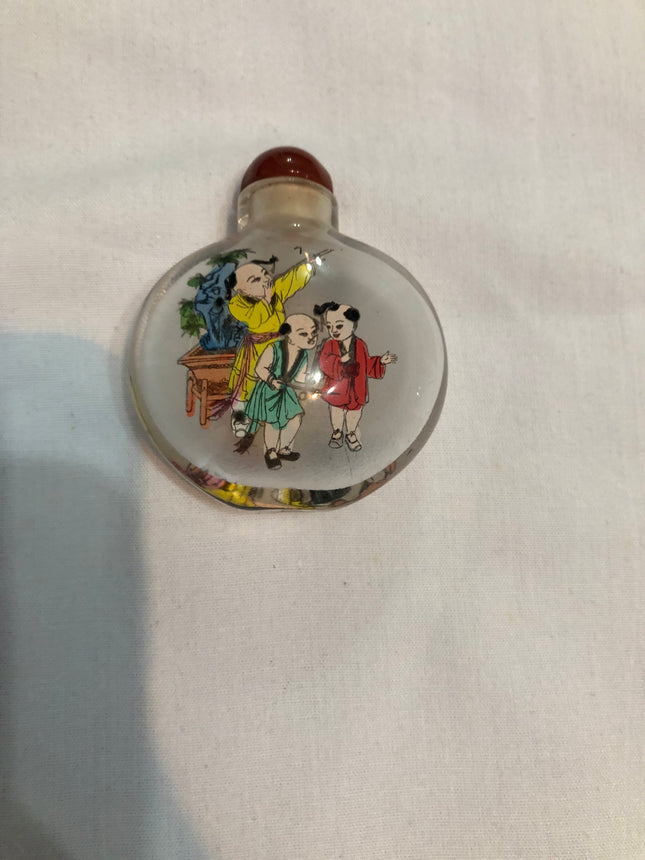 Inside Painted Oriental Snuff/Scent Bottle.