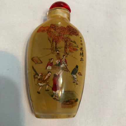Inside Painted Oriental Snuff/Scent Bottle.