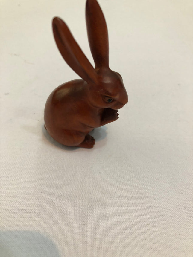 Carved Boxwood Netsuke (Signed).