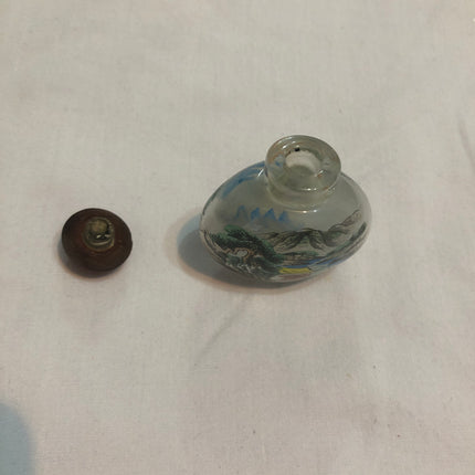 Inside Painted Oriental Snuff/Scent Bottle.
