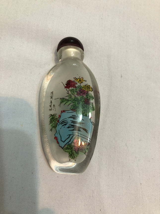 Inside Painted Oriental Snuff/Scent Bottle.