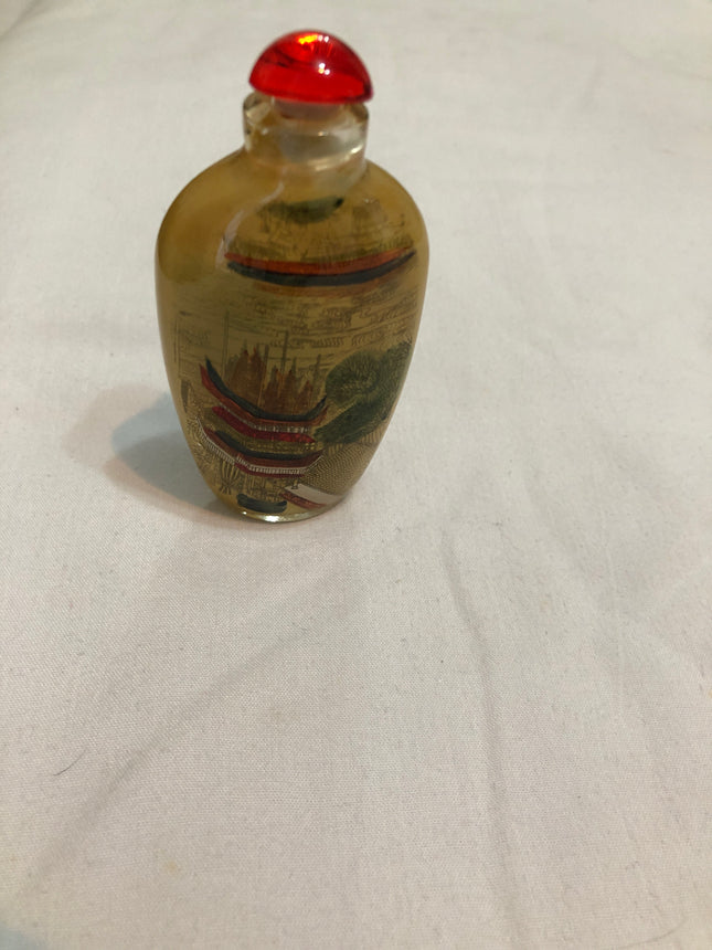 Inside Painted Oriental Snuff/Scent Bottle.