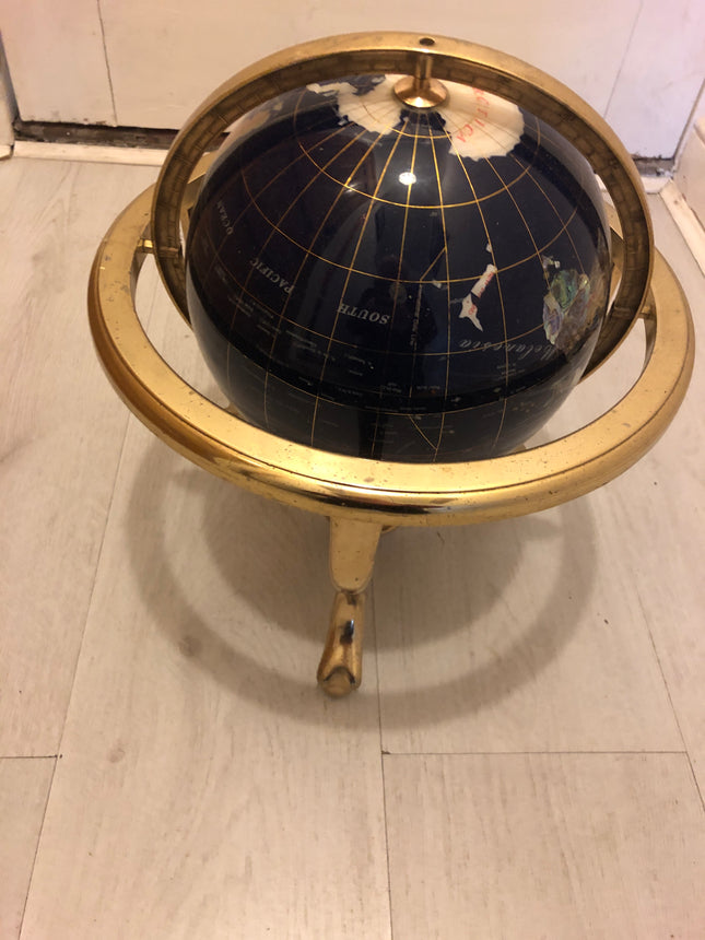 Blue Lapis & Semi Precious Gemstone Globe ( Table Top )