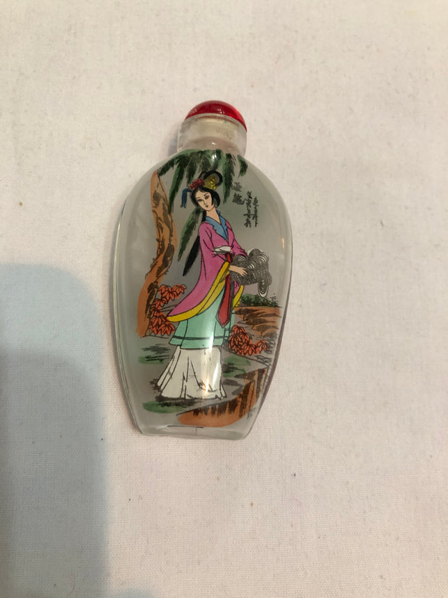 Inside Painted Oriental Snuff/Scent Bottle.