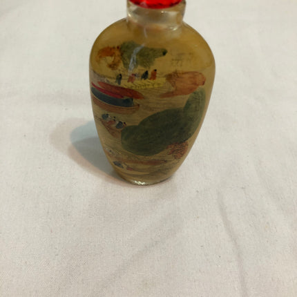 Inside Painted Oriental Snuff/Scent Bottle.
