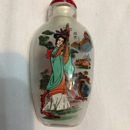 Inside Painted Oriental Snuff/Scent Bottle.