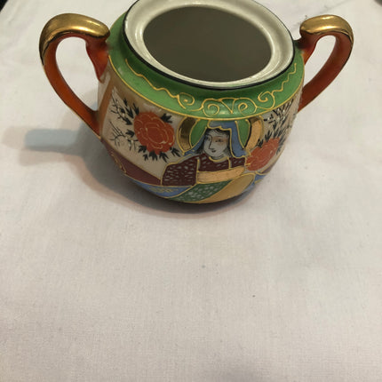 Genuine Samurai Hand Painted Japanese Coffee Set.