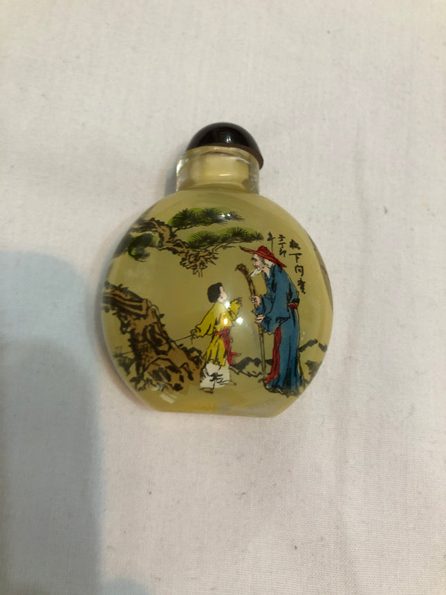 Inside Painted Oriental Snuff/Scent Bottle.