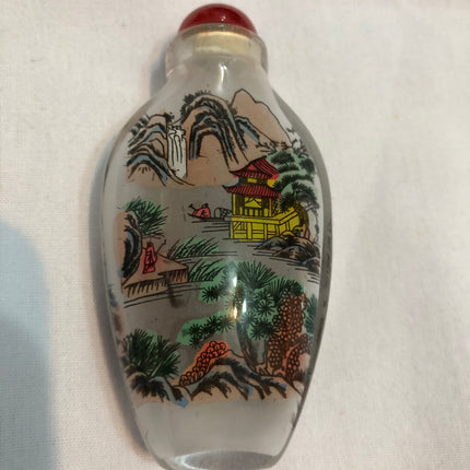 Inside Painted Oriental Snuff/Scent Bottle.