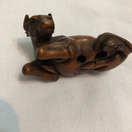 Vintage Carved Japanese Boxwood Netsuke.