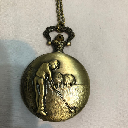 Golfers Quartz Pocket Watch.