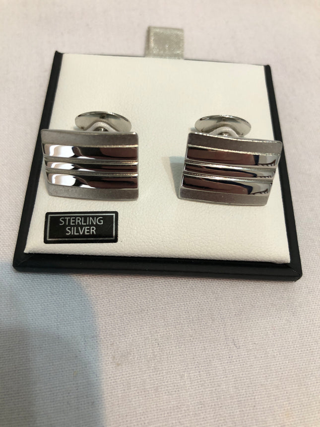 Brand New Gents Sterling Silver Cuff Links.