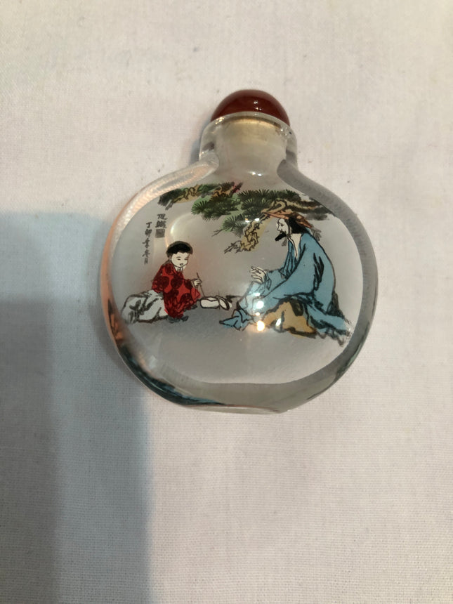 Inside Painted Oriental Snuff/Scent Bottle.